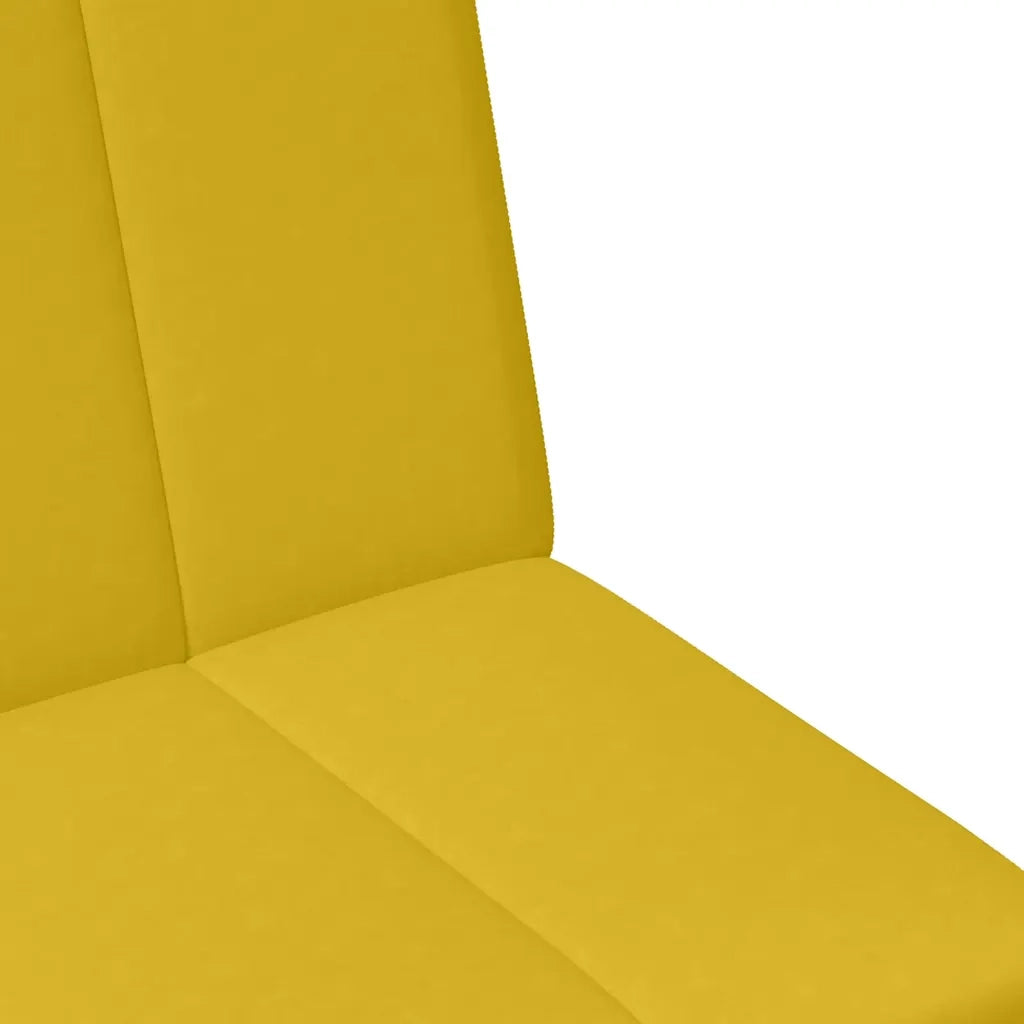 Divano Letto 2 Posti con Sgabello-Sofa Letto 2 Posti-Daybed Giallo in Velluto 499671