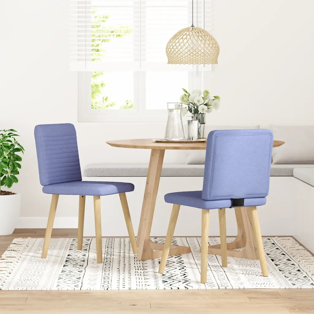 Sedie da Pranzo 2 pz Blu Jeans in Tessuto 4101154