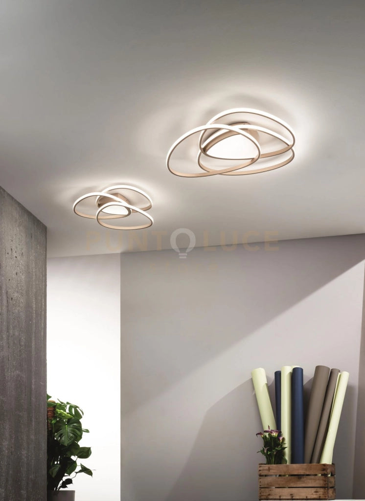 PLAFONIERA ROSE GR ORO 3000K 6403lm 80w DIMMERABILE D.76CM