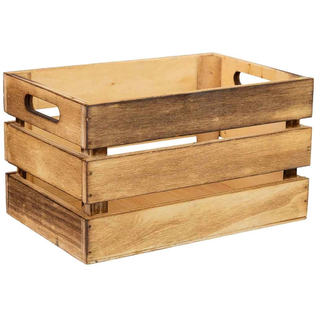 Cassetto in legno marrone 18x12x10h cm