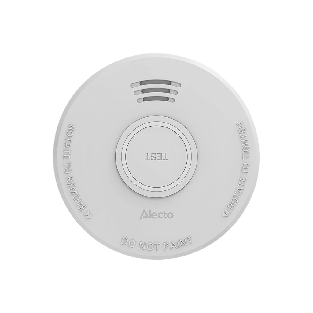 Confezione da 2 Rilevatori di Fumo da 85 dB con Batteria da 5 anni Certificati EN14604 Bianco Alecto