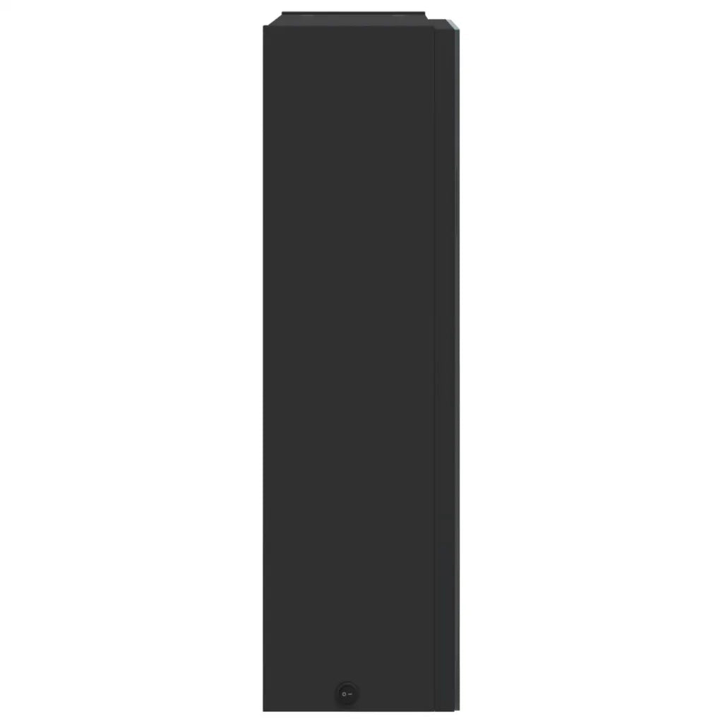 Armadietto Bagno con Specchio e LED-Mobile bagno con specchio Nero 45x13x52 cm
