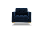 Cosmopolitan Design - Poltrona "Bali" in velluto blu reale 
