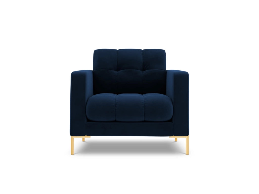 Cosmopolitan Design - Poltrona "Bali" in velluto blu reale 
