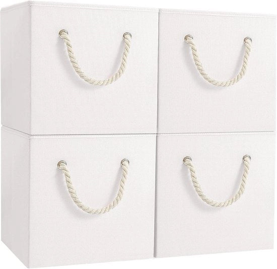 Cassetti Opachi per Abbigliamento e Accessori, Riscaldabili, 33x33x33cm, 4-Pack