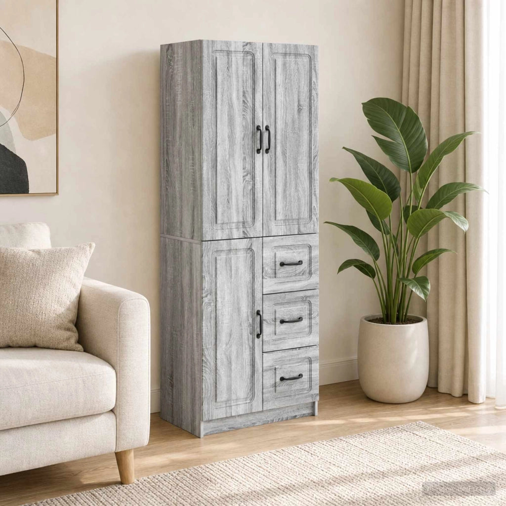 Set di armadi 2 pz Sonoma grigio Legno ingegnerizzato 3416985