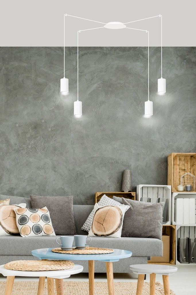 Lampadario Emibig Traker 4xGU10 bianco regolabile 3m