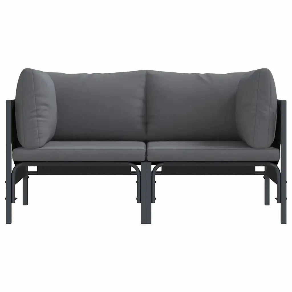Mobili da Esterno 2 pcs Antracite 80 x 80 x 71 cm Acciaio