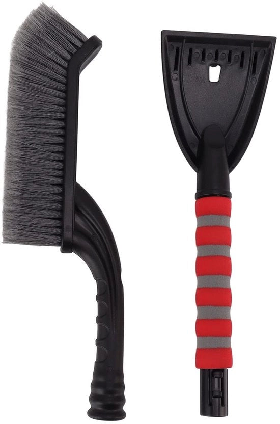 Spazzola per neve - Scopa/sciogli neve - Raschiatore di ghiaccio - Maniglia ergonomico - Materiale resistente - Lunghezza 66 cm - Raschiatore di ghiaccio