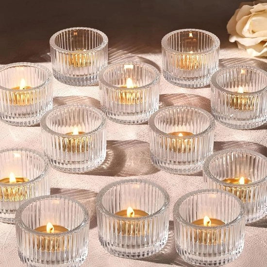 Set di vetrini per lampada - supporti per lampada - 12 pezzi - vetro trasparente
