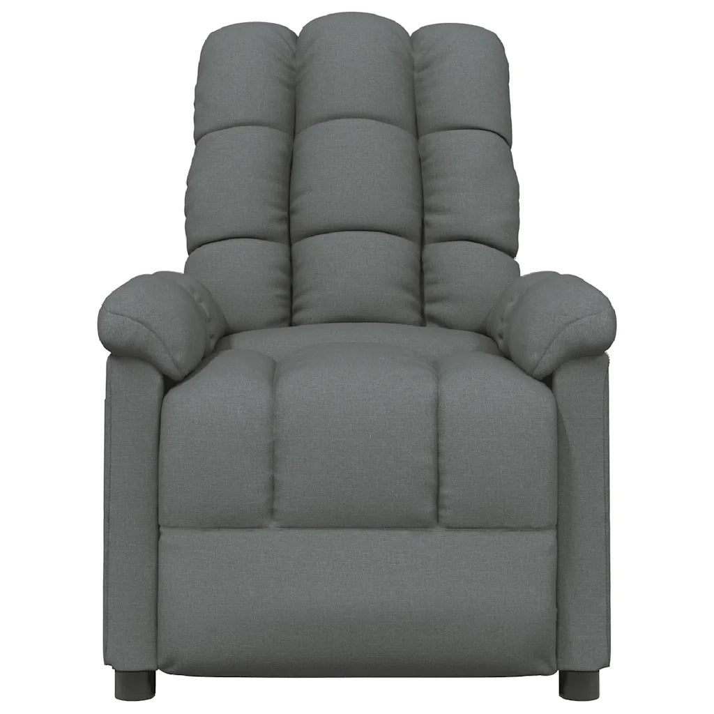 Poltrona Reclinabile in Tessuto Grigio Scuro