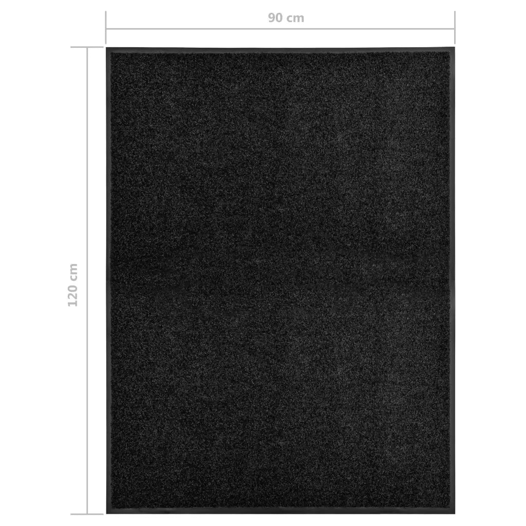 Zerbino | Tappetino Lavabile Nero 90x120 cm