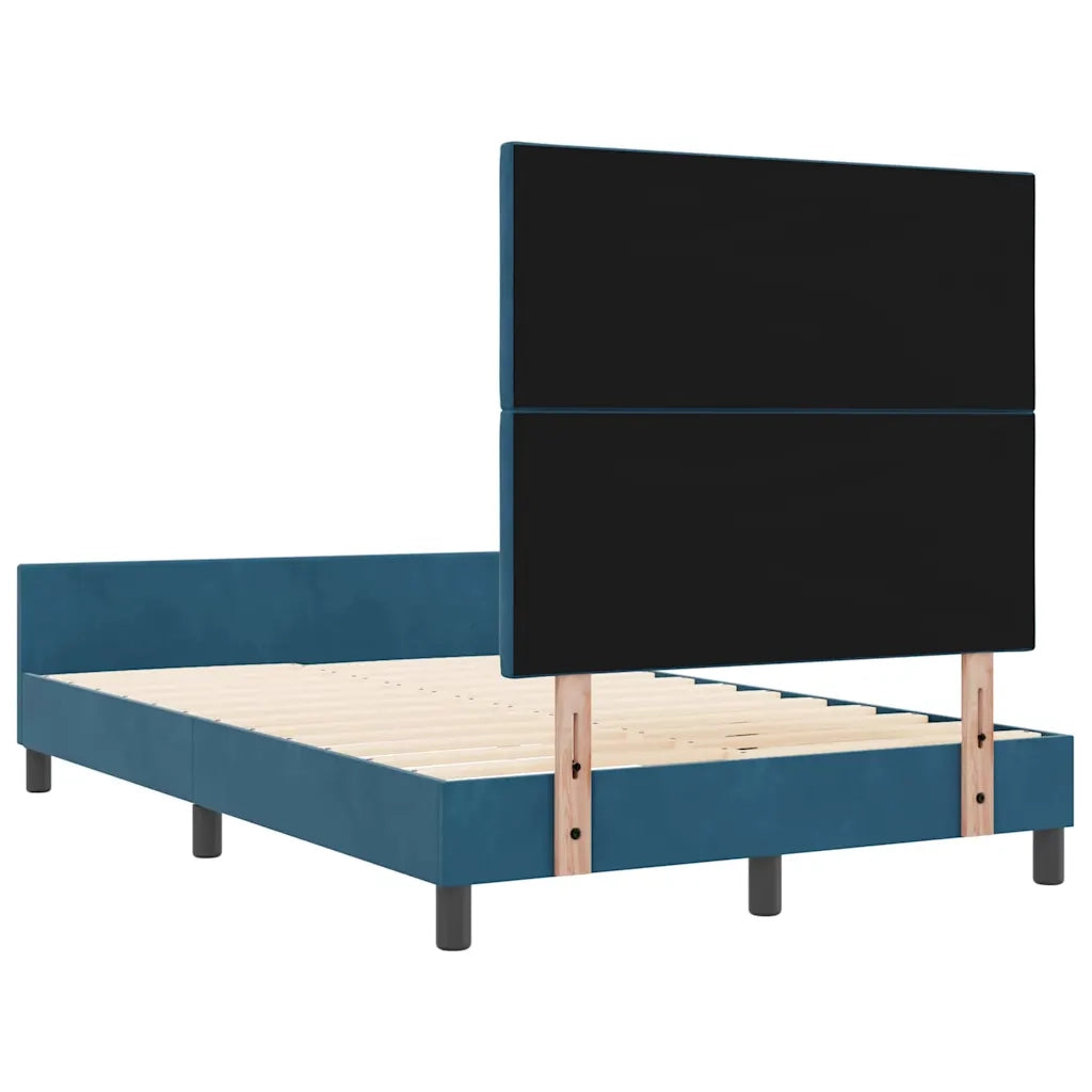 Letto a molle con testiera Blu Scuro 120 x 190 cm Velluto 3344997