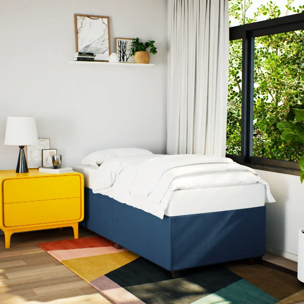 Giroletto senza Materasso Blu 90x200 cm in Tessuto