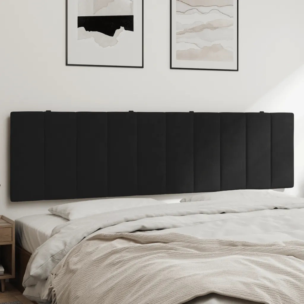 Cuscino Testiera Hanko Nero 180 cm in Velluto 374683
