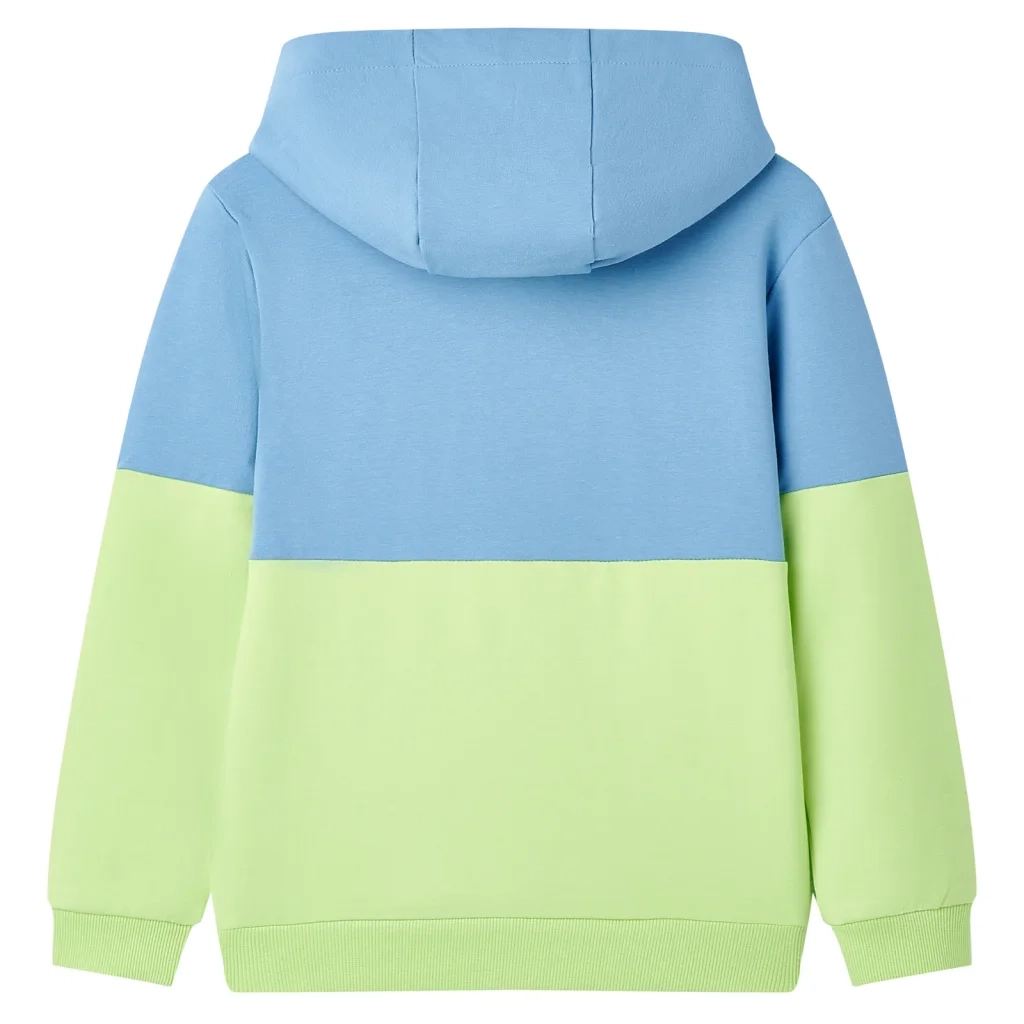 Felpa con Cappuccio per Bambini Blu e Giallo Tenue 104 12595