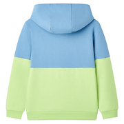 Felpa con Cappuccio per Bambini Blu e Giallo Tenue 104 12595