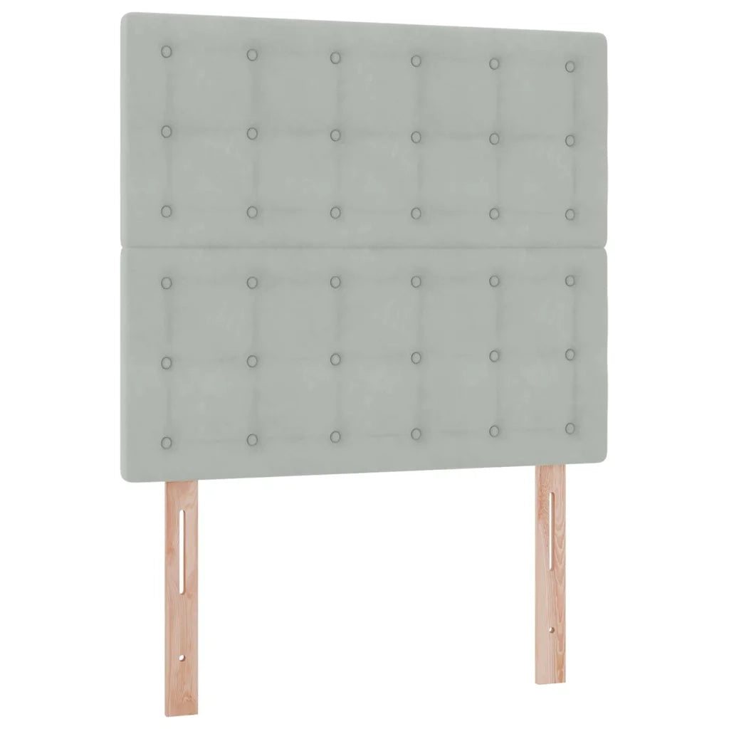 Letto con contenitore e LED Grigio chiaro 100 x 200 cm Velluto 3372765