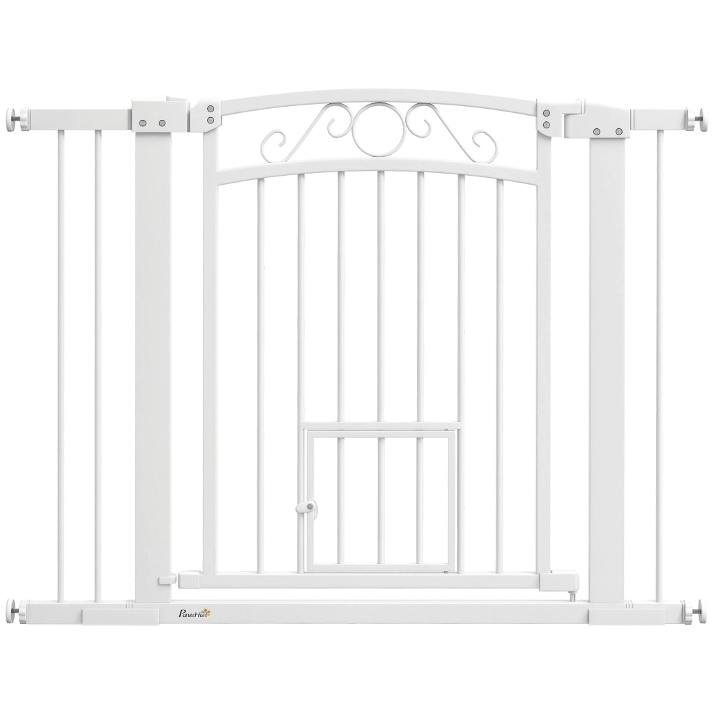 Porta per Cani e Gatti Regolabile ¨C Minimal ¨C Bianco 76-104x77cm