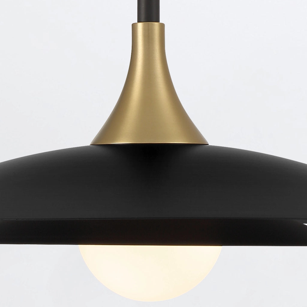 Lampada a sospensione moderna nero-oro LED 15W Welsh