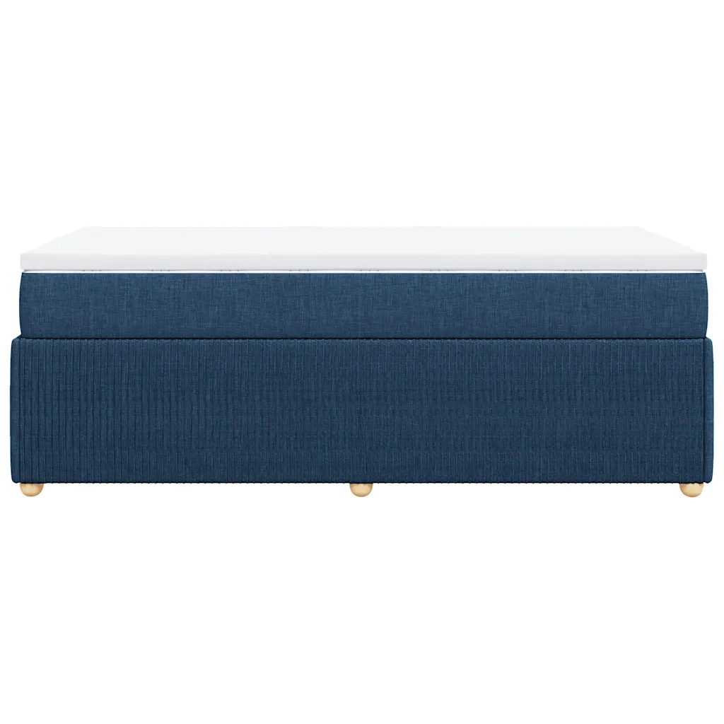 Giroletto a Molle con Materasso Blu 80x200 cm inTessuto