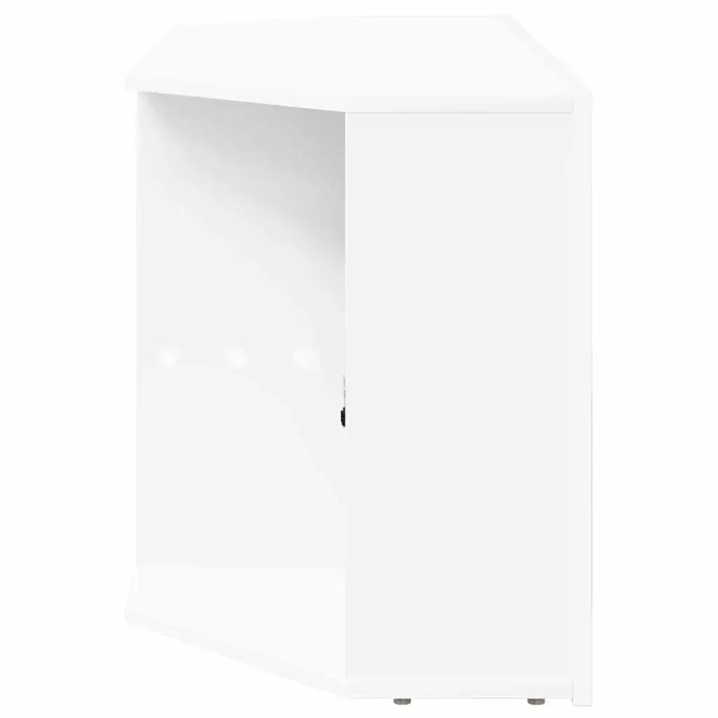 Mobile TV LED Angolare Bianco 100 x 40 x 50 cm 889795