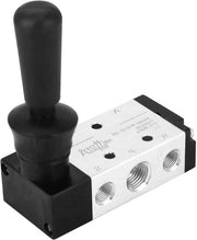 Vendita a 5 vie del gas per persona manuale a 2 posizioni del ventile PT 1/4 " con manovella a spinta-pull 4H210-08 - valvola manuale con maniglia.