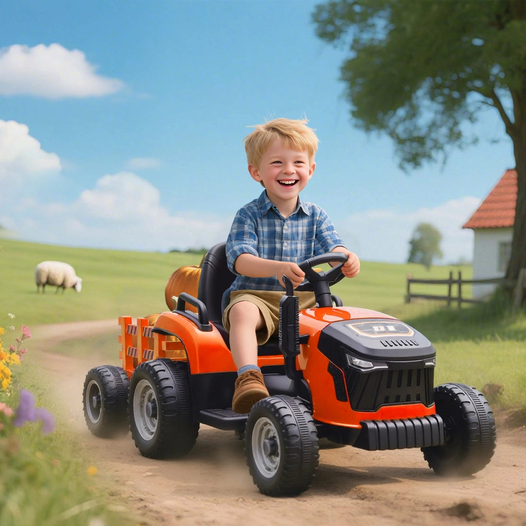 Trattore per Bambini Elettrico ¨C zephmum ¨C Arancione