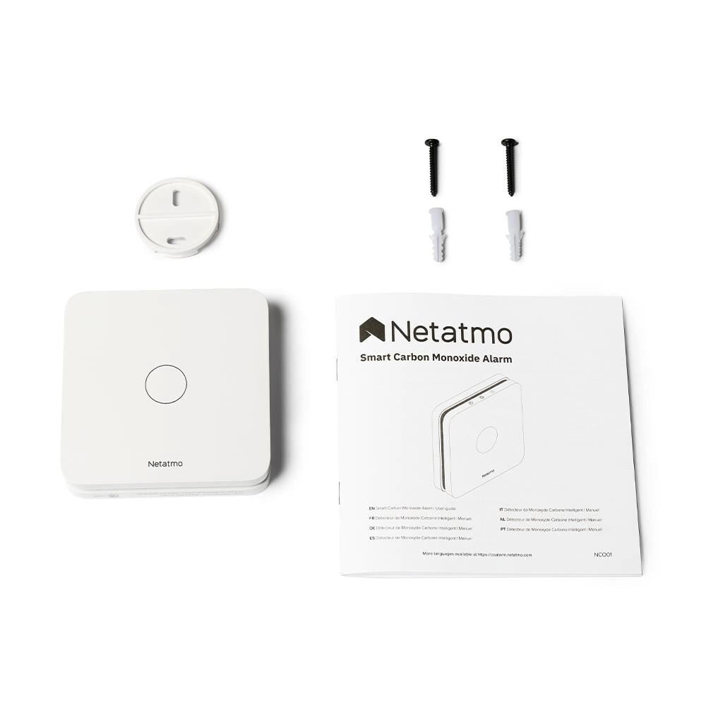 Netatmo NCO-IT Rilevatore di Monossido di Carbonio Wi-Fi Allarme 85 dB Autonomia 10 anni colore Bianco