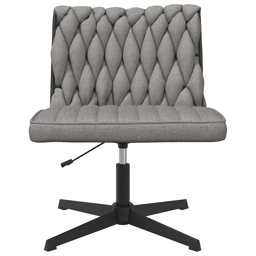 Sedia da Ufficio Girevole Grigio Chiaro in Tessuto 4105401
