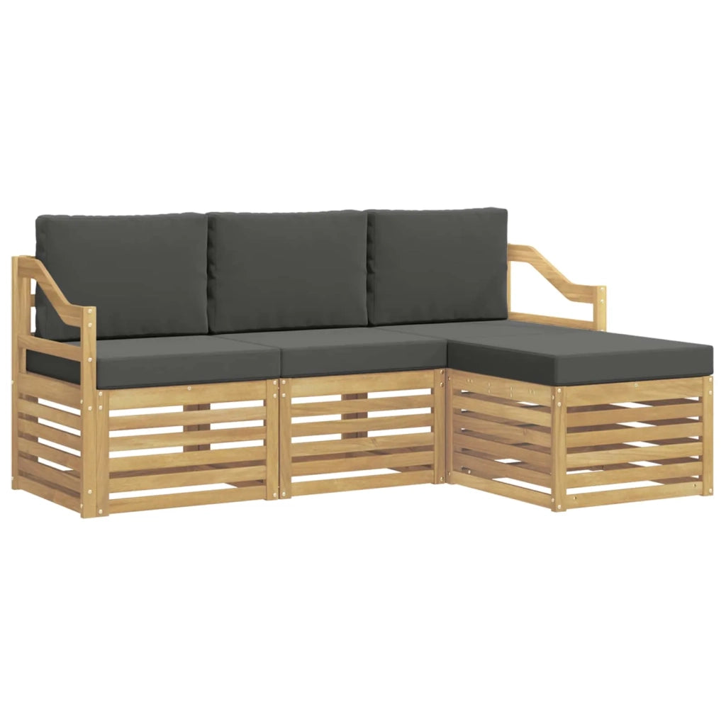 Set di divani da esterno 4 pcs Bianco e Antracite 3391652