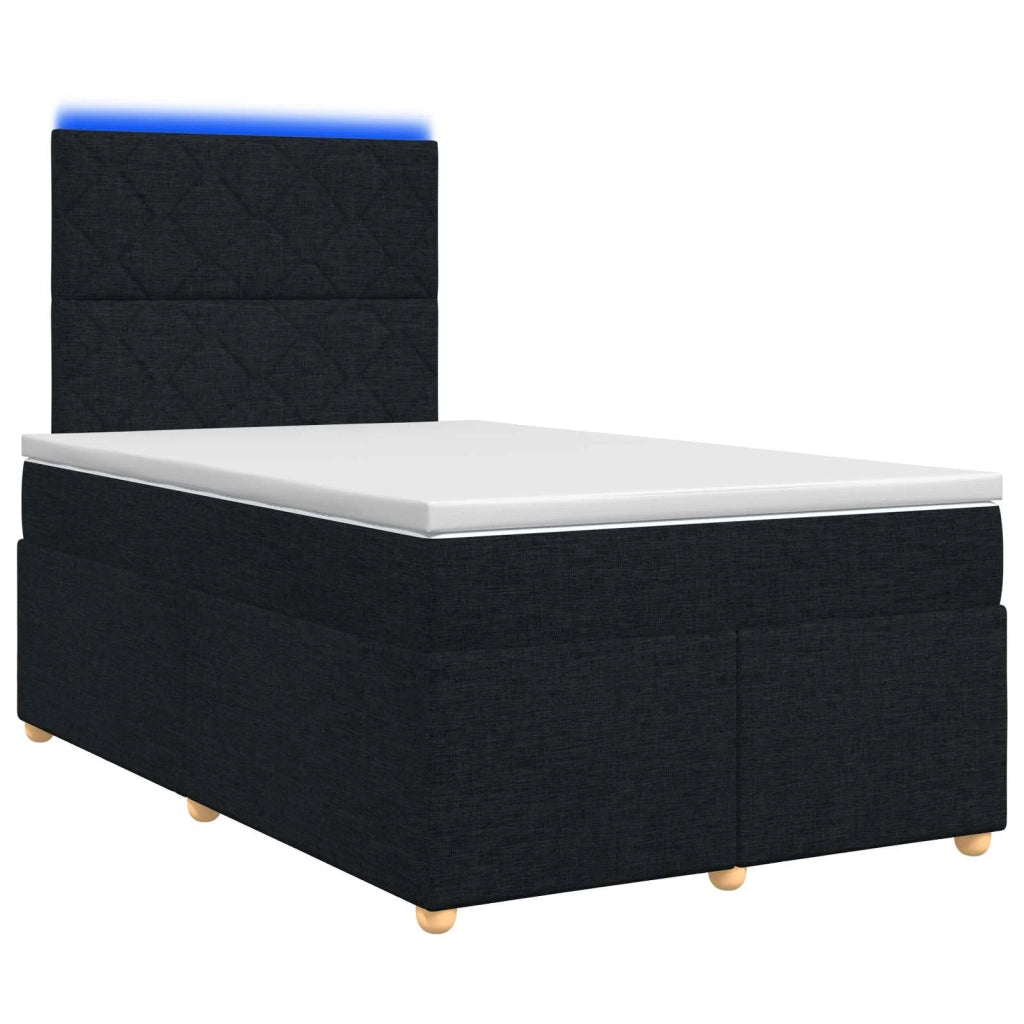 Letto box spring con materasso Nero 120 x 200 cm Tessuto 3455331