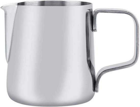 Ciotola per latte in acciaio inossidabile - ideale per caffè - 100 ml - argento