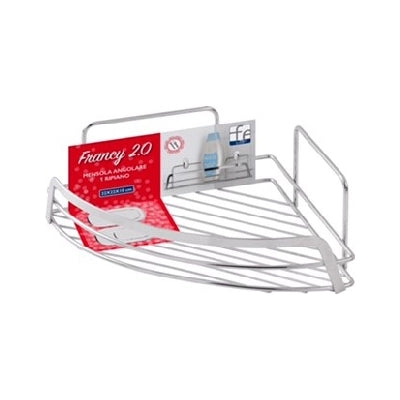 Mensola doccia angolare 1 ripiano in acciaio cromato lucido Linea Francy 2.0 Feridras