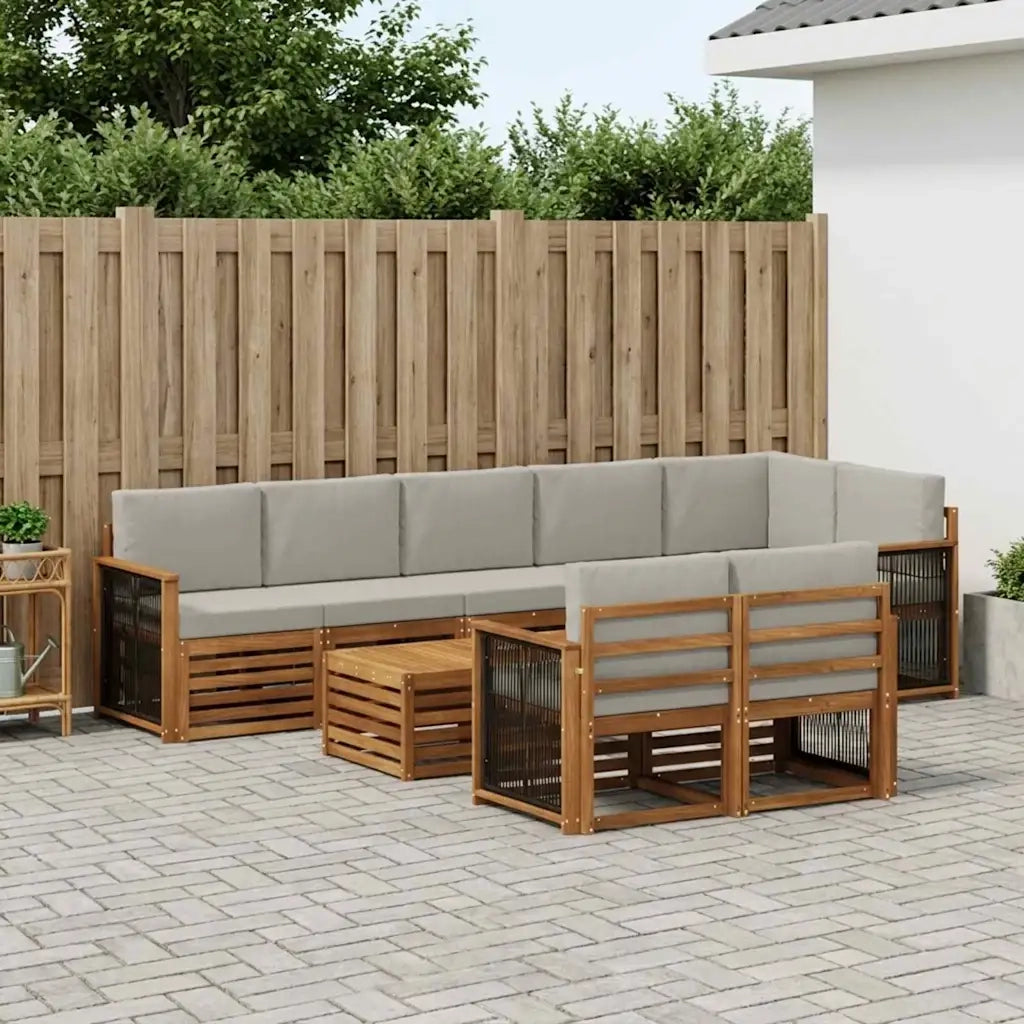 Set divani Legno di Acacia Massello 3384532