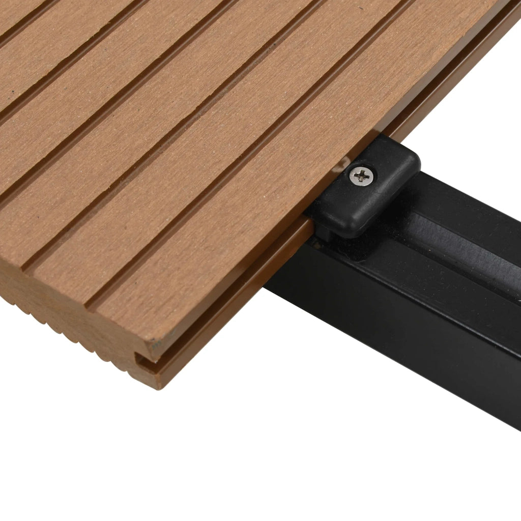Tavola da decking 24 pcs Teak riciclato WPC 3444774