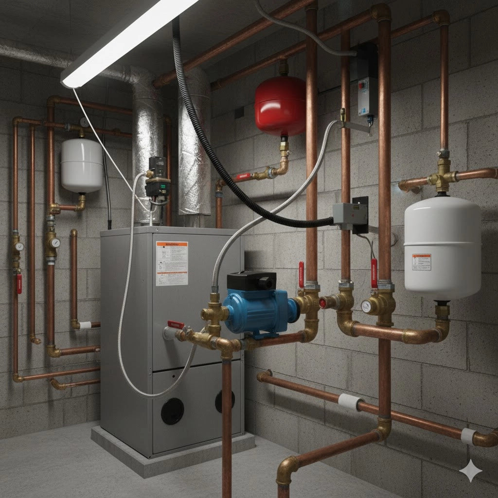 Pompa circolatore acqua sanitaria per caldaia termocamino elettropompa 25/60-130