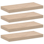 4 pz Mensole | Ripiano | Scaffale Pensili 50x23,5x4 cm in Truciolato