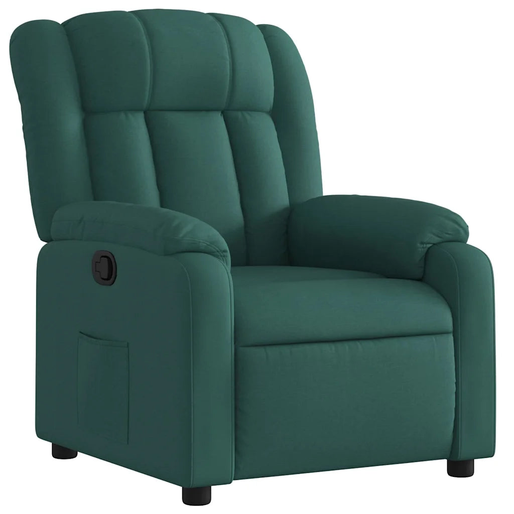 Poltrona Reclinabile in Tessuto Verde Scuro 373580