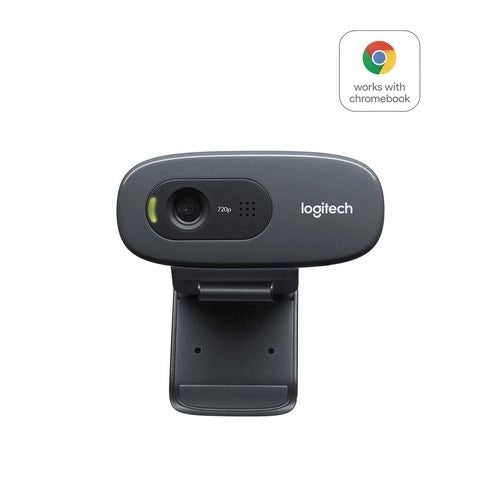 Logitech c270 webcam hd, hd 720p/30fps, videochiamate hd widescreen, correzione automatica ‎luminosità, microfono riduzione del rumore, skype, facetime, hangouts, ‎webex,pc/mac/tablet/chromebook - 960-001063