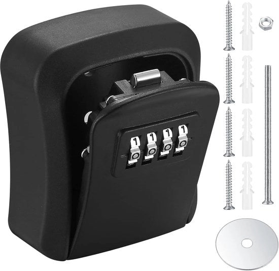 Cassaforte acqua resistente - grande - con 4 cifre - interno ed esterno - riserva di chiavi - cassaforte con codice