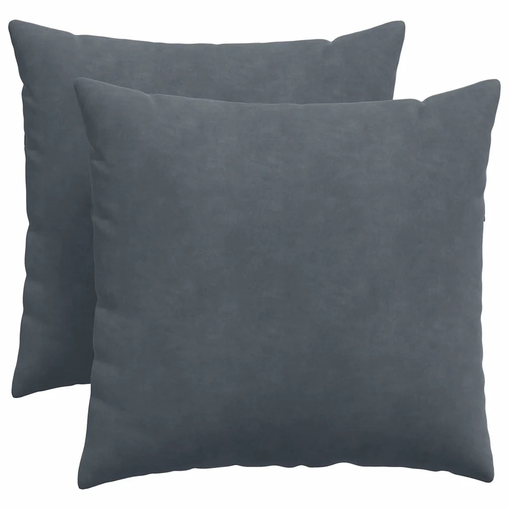 Cuscini da Divano 2 pz | Cuscini per sedie Grigio scuro 50 x 50 cm