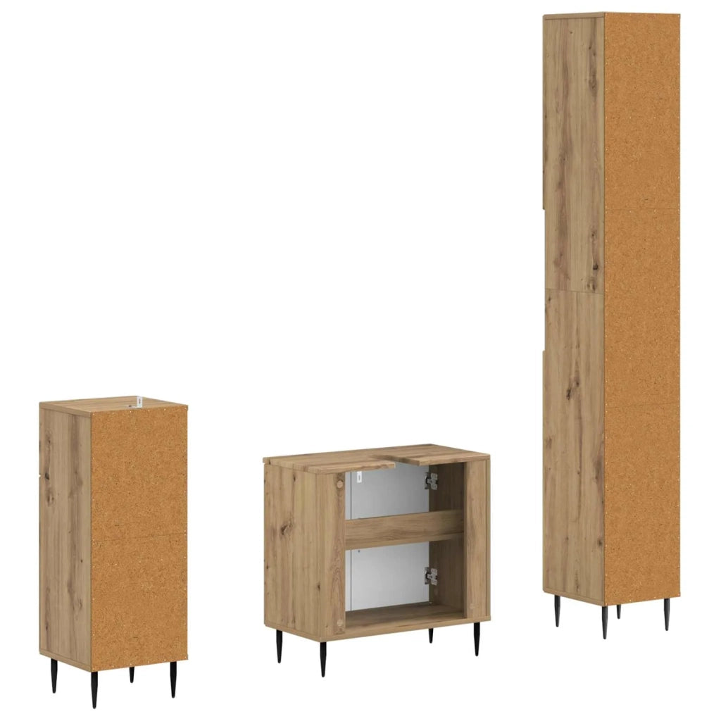 Set di armadietti da bagno in 3 pezzi HAARLEM 3417863