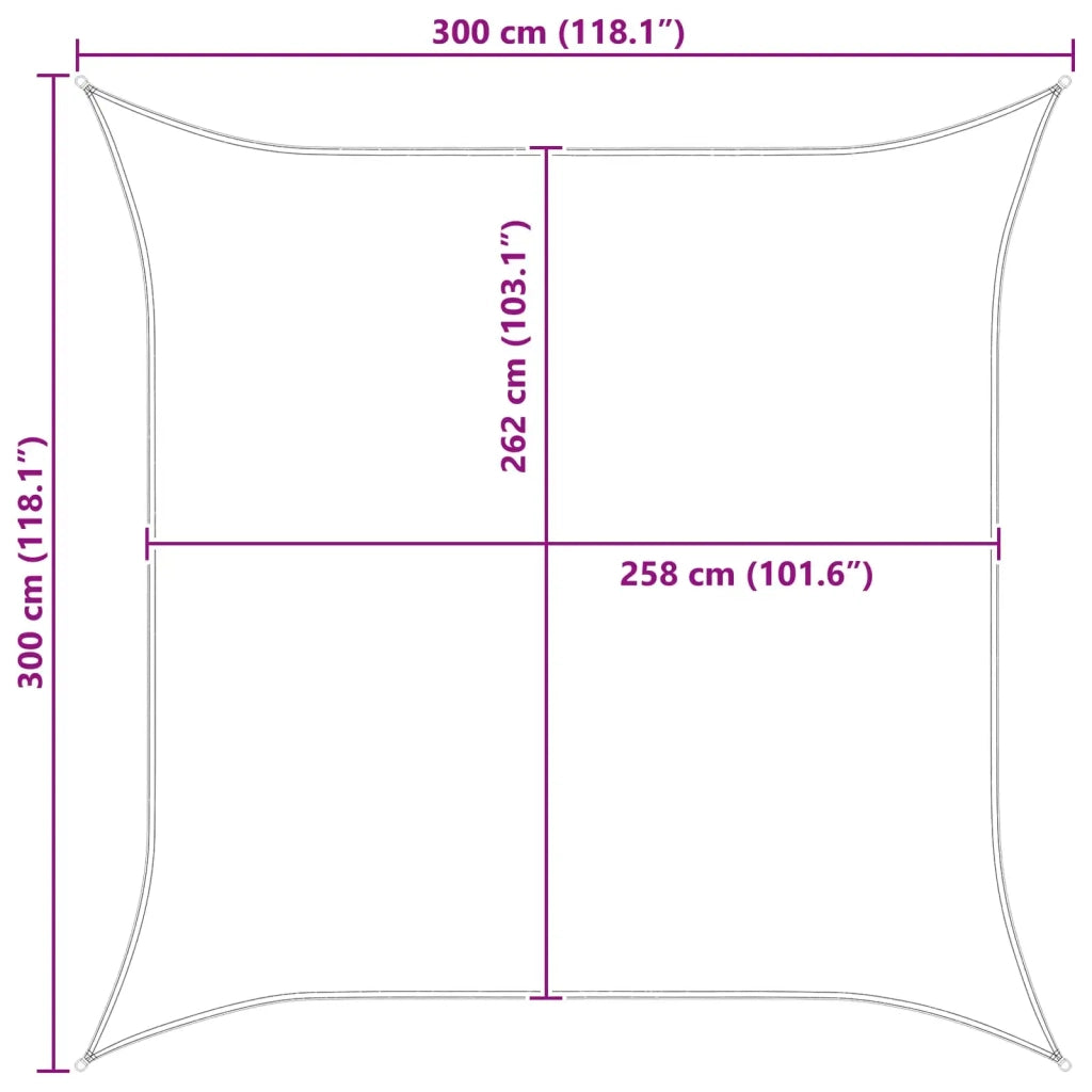 Telo Ombra da Esterno Giallo e Bianco 3 x 3 m 42030975