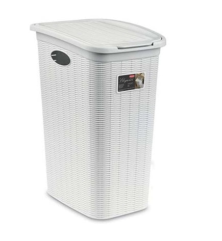Cesta Portabiancheria Bucato contenitore elegance 36 litri bianco