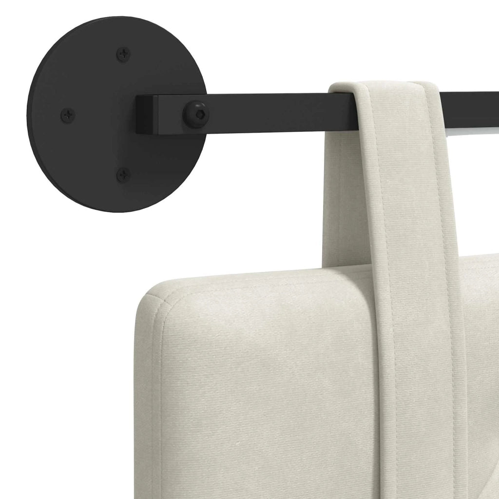Testiera | Testata sospesa Con luce LED Crema Velluto