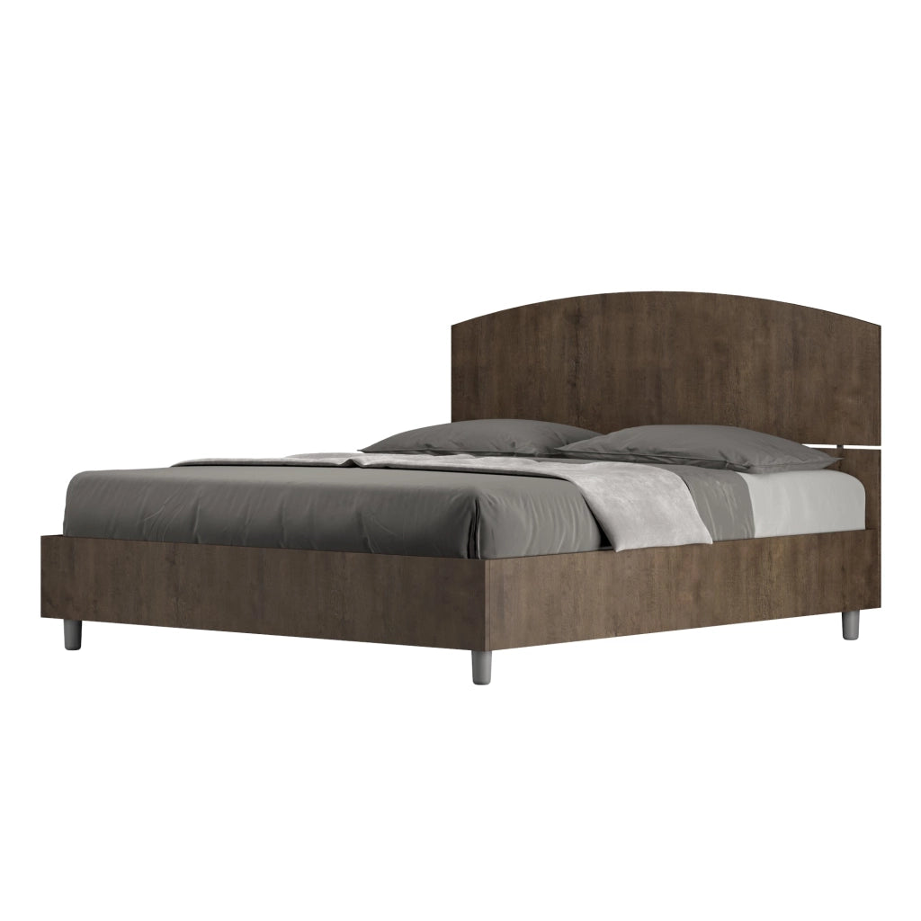 Letto Matrimoniale 160x190 cm con Rete Dora Noce