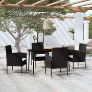 Set da Pranzo da Giardino 5 pz Nero 3099621