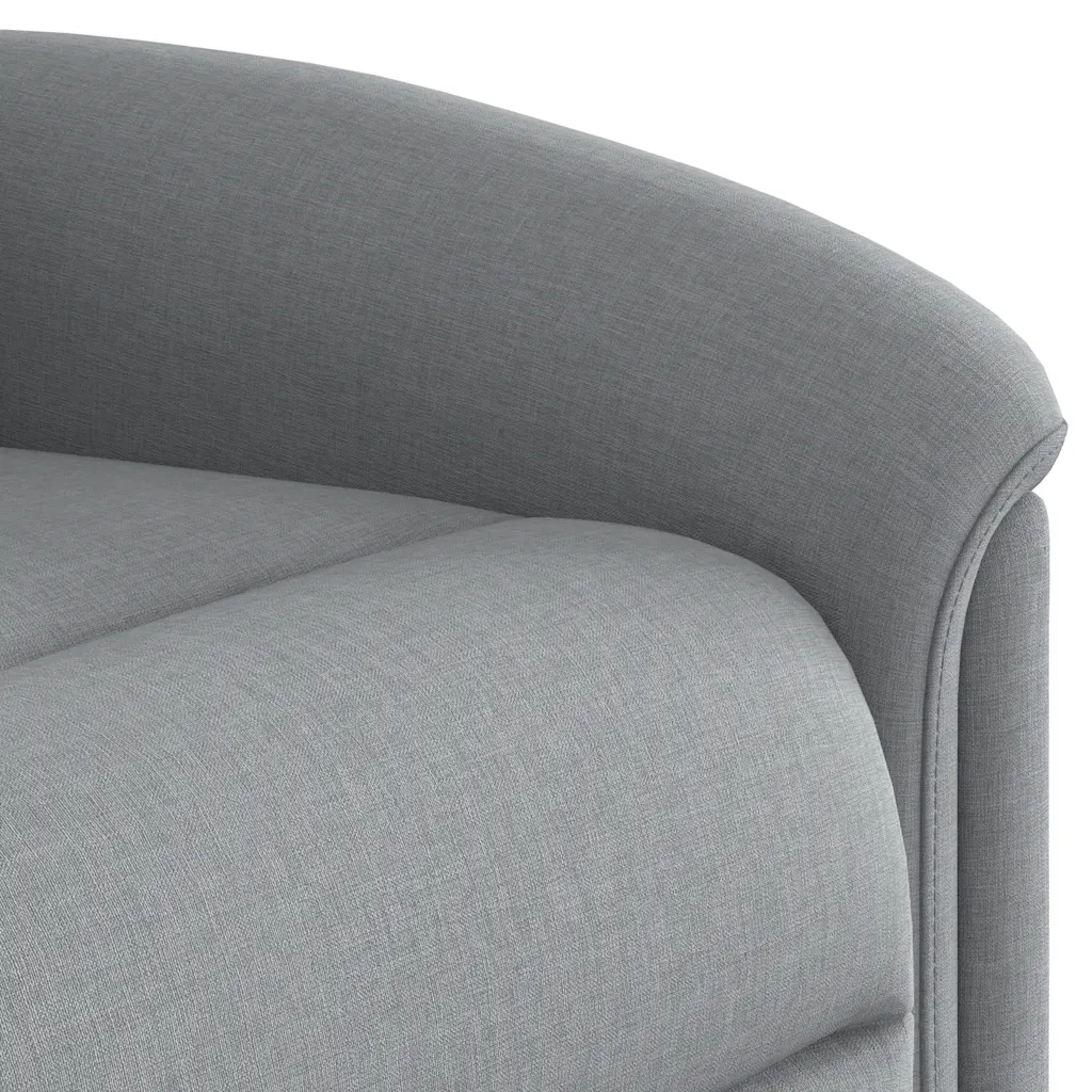 Poltrona | Sedia Relax Reclinabile in Tessuto Grigio Chiaro
