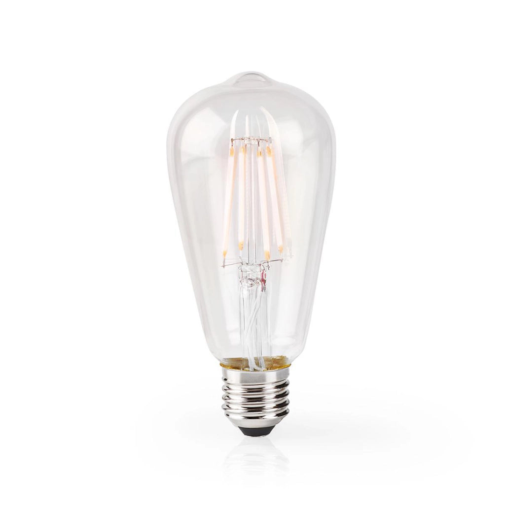5W 500lm E27 LED Wi-Fi collegato lampadina filamento forma ST64 Trasparente Nedis